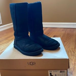 Ugg Womens Classic Tall Black - Size 6